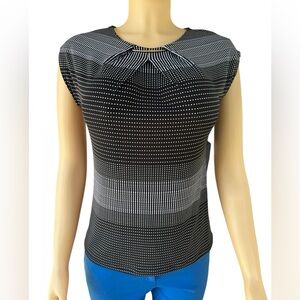 Liz Claiborne Black and White Polka Dot pullover Blouse